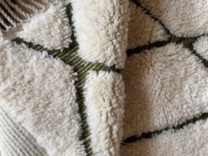 Beni Ouarain Carpet Whtie & Green