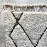 Beni Ouarain Carpet Whtie & Green