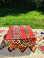 Traditionnal Berber Pouf - Pouf Kilim