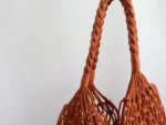 Orange Macrame Handbag