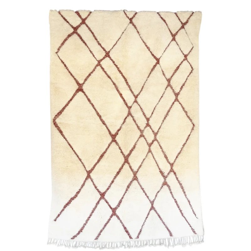 Beni Ouarain Carpet Whtie & Orange