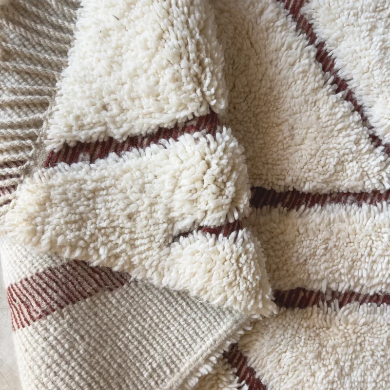 Beni Ouarain Carpet Whtie & Orange