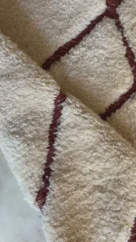 Tapis blc orange 4 Beni Ouarain Carpet Whtie & Orange