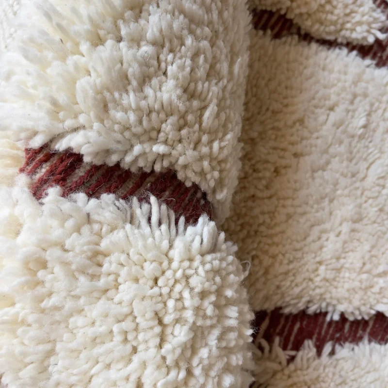 Beni Ouarain Carpet Whtie & Orange