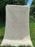 Carpet_Rugs_Handmade_M12 Beni Ouarain Carpet Whtie