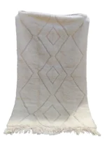 Carpet_Rugs_Handmade_M14 Beni Ouarain Carpet Whtie