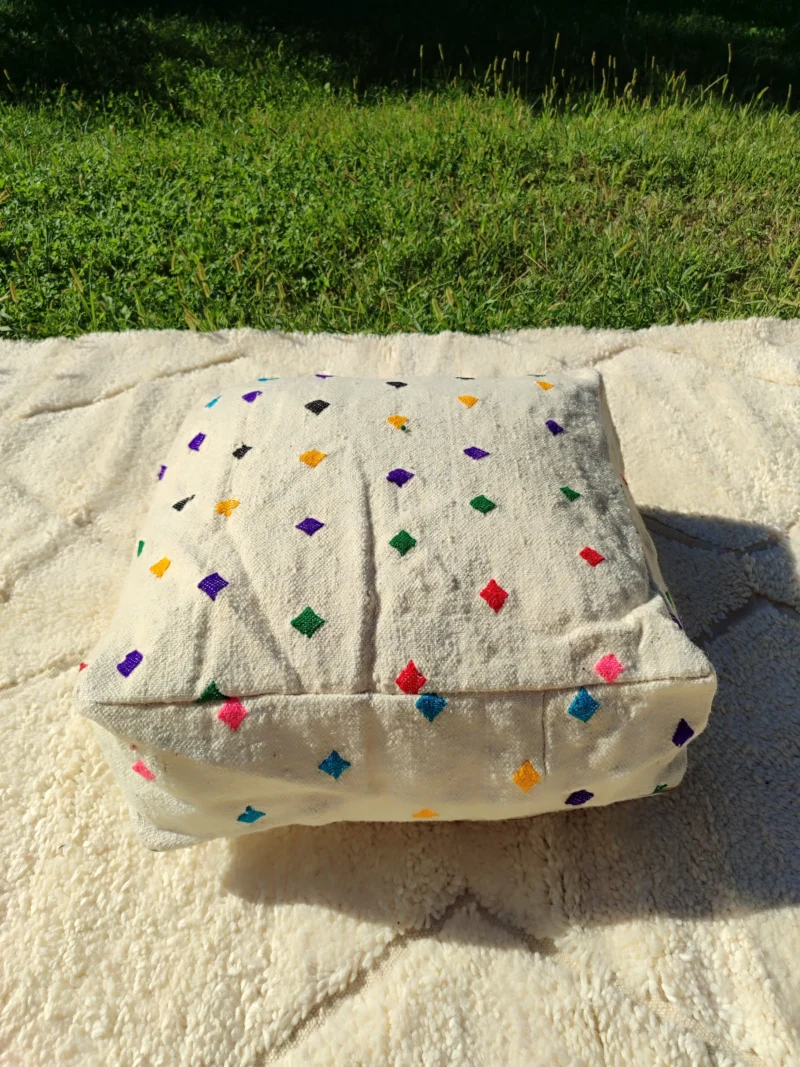Traditionnal Berber Pouf - Pouf Kilim