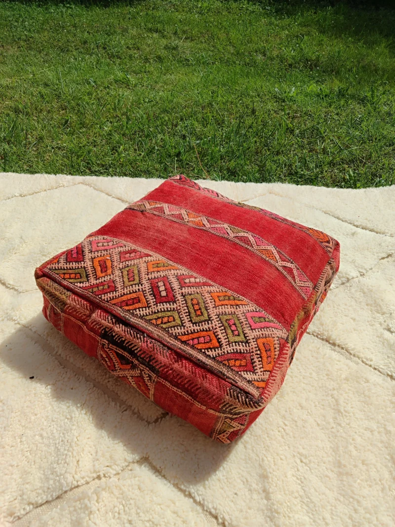 Traditionnal Berber Pouf - Pouf Kilim
