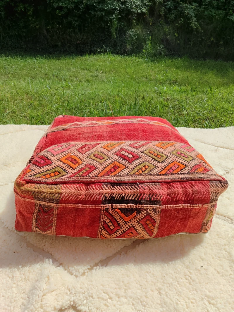 Traditionnal Berber Pouf - Pouf Kilim