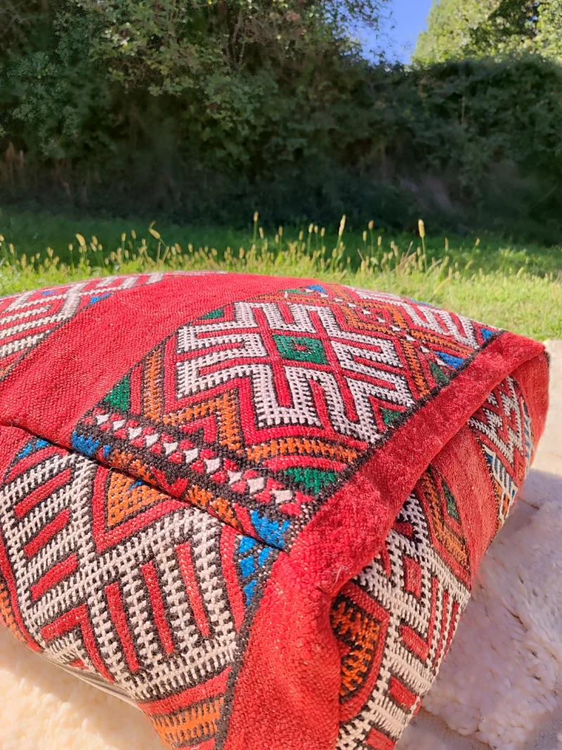 Traditionnal Berber Pouf - Pouf Kilim