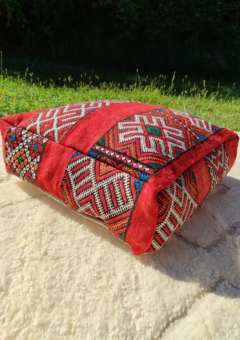 Traditionnal Berber Pouf - Pouf Kilim