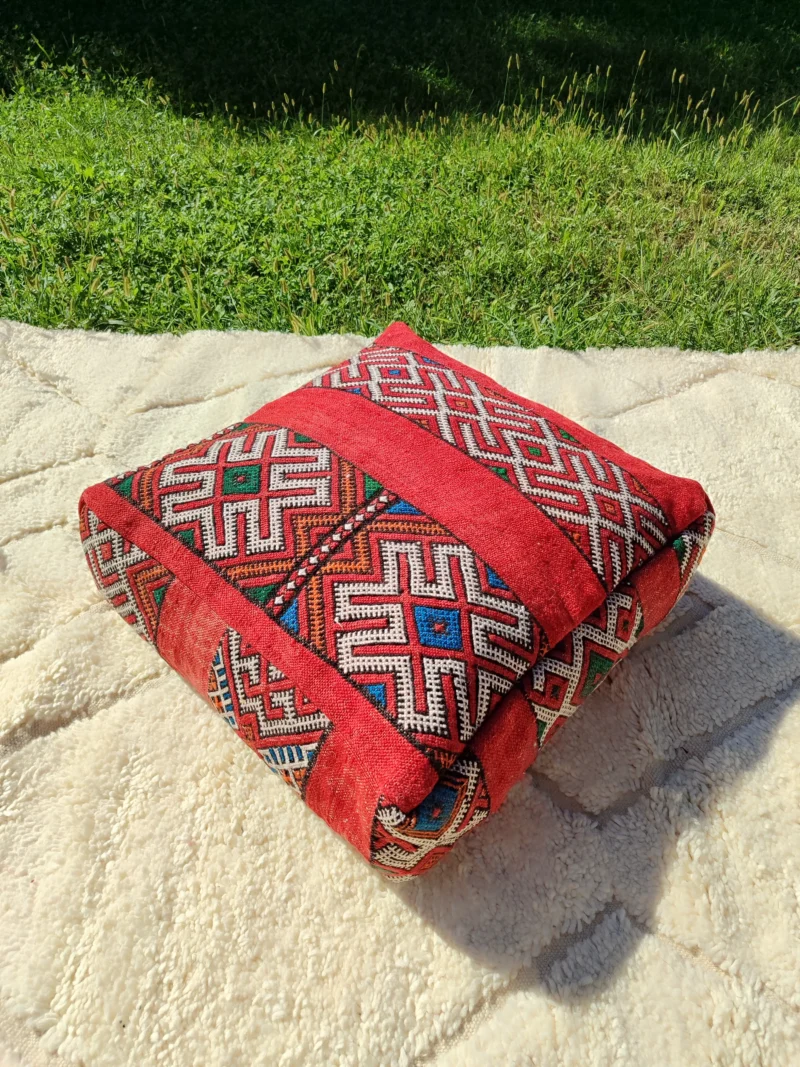 Traditionnal Berber Pouf - Pouf Kilim