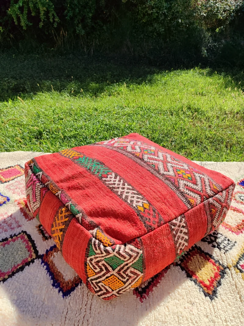 Traditionnal Berber Pouf - Pouf Kilim