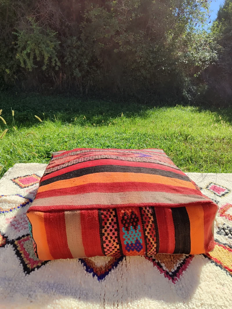 Traditionnal Berber Pouf - Pouf Kilim