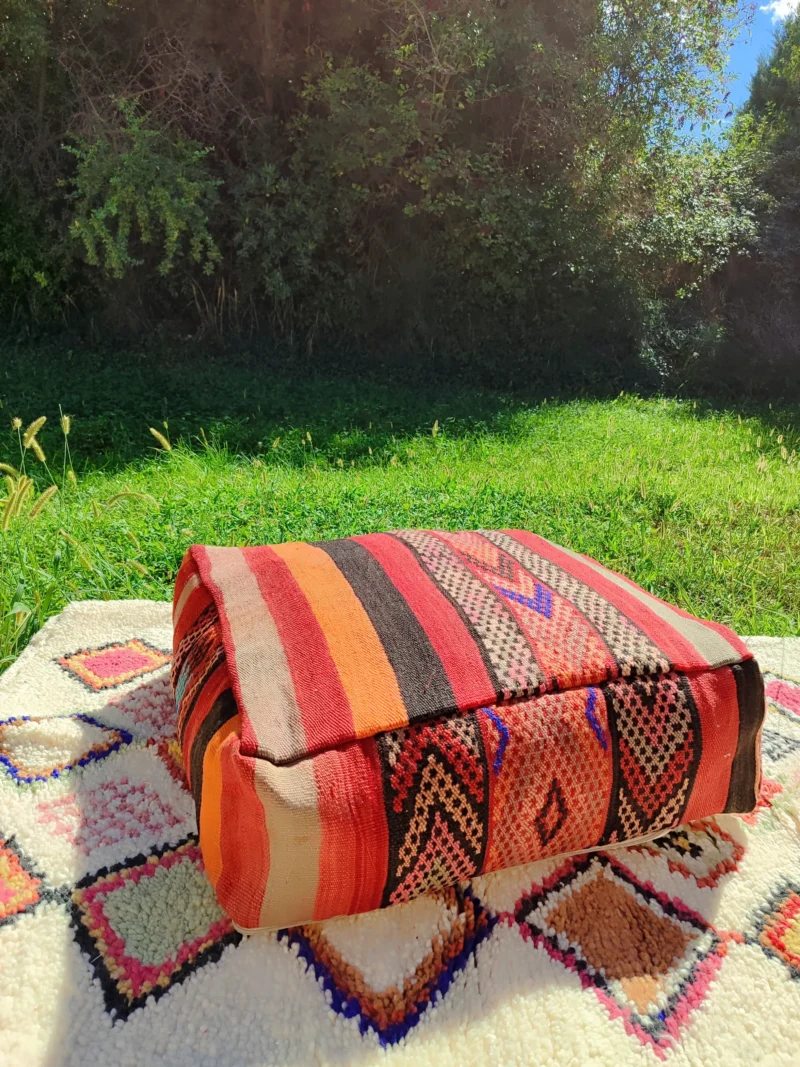 Traditionnal Berber Pouf - Pouf Kilim