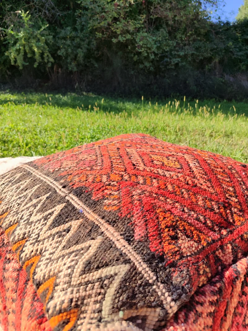 Traditionnal Berber Pouf - Pouf Kilim