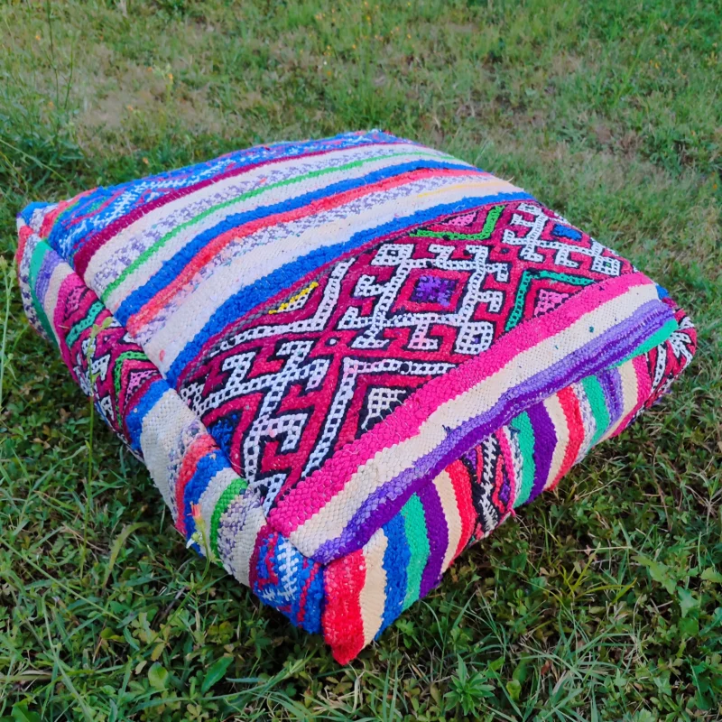 Traditionnal Berber Pouf - Pouf Kilim
