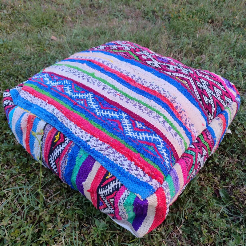 Traditionnal Berber Pouf - Pouf Kilim