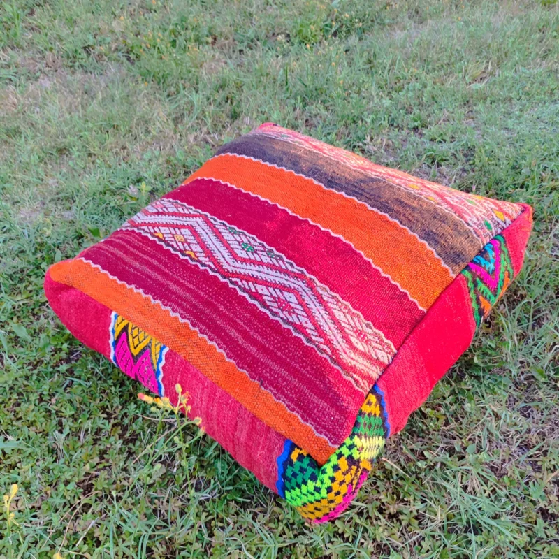 Traditionnal Berber Pouf - Pouf Kilim