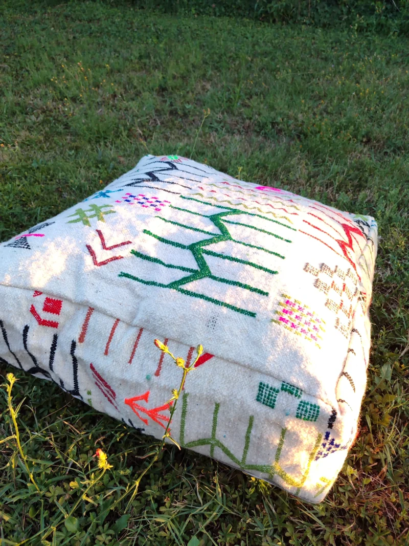 Traditionnal Berber Pouf - Pouf Kilim