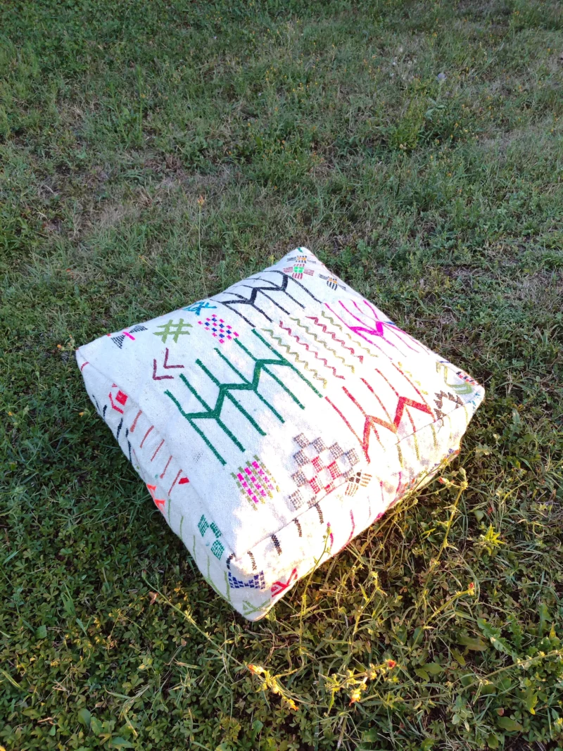 Traditionnal Berber Pouf - Pouf Kilim