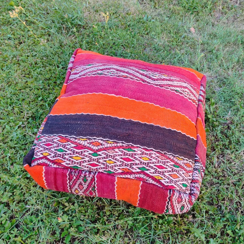 Traditionnal Berber Pouf - Pouf Kilim