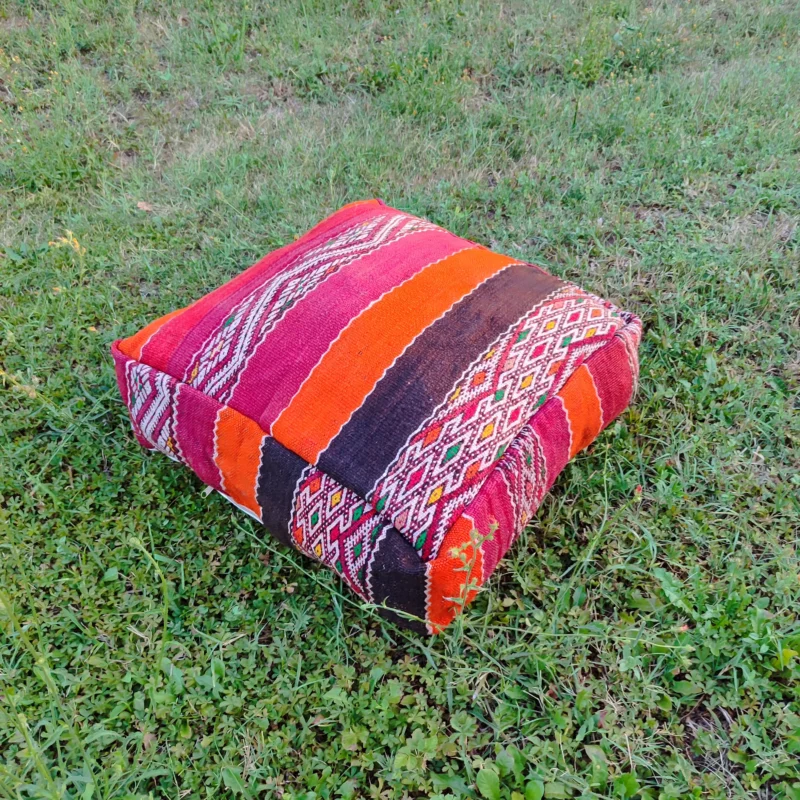 Traditionnal Berber Pouf - Pouf Kilim