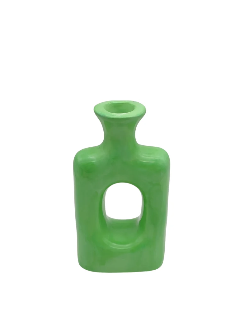 Bohemian_Handmade_bold_green_vase